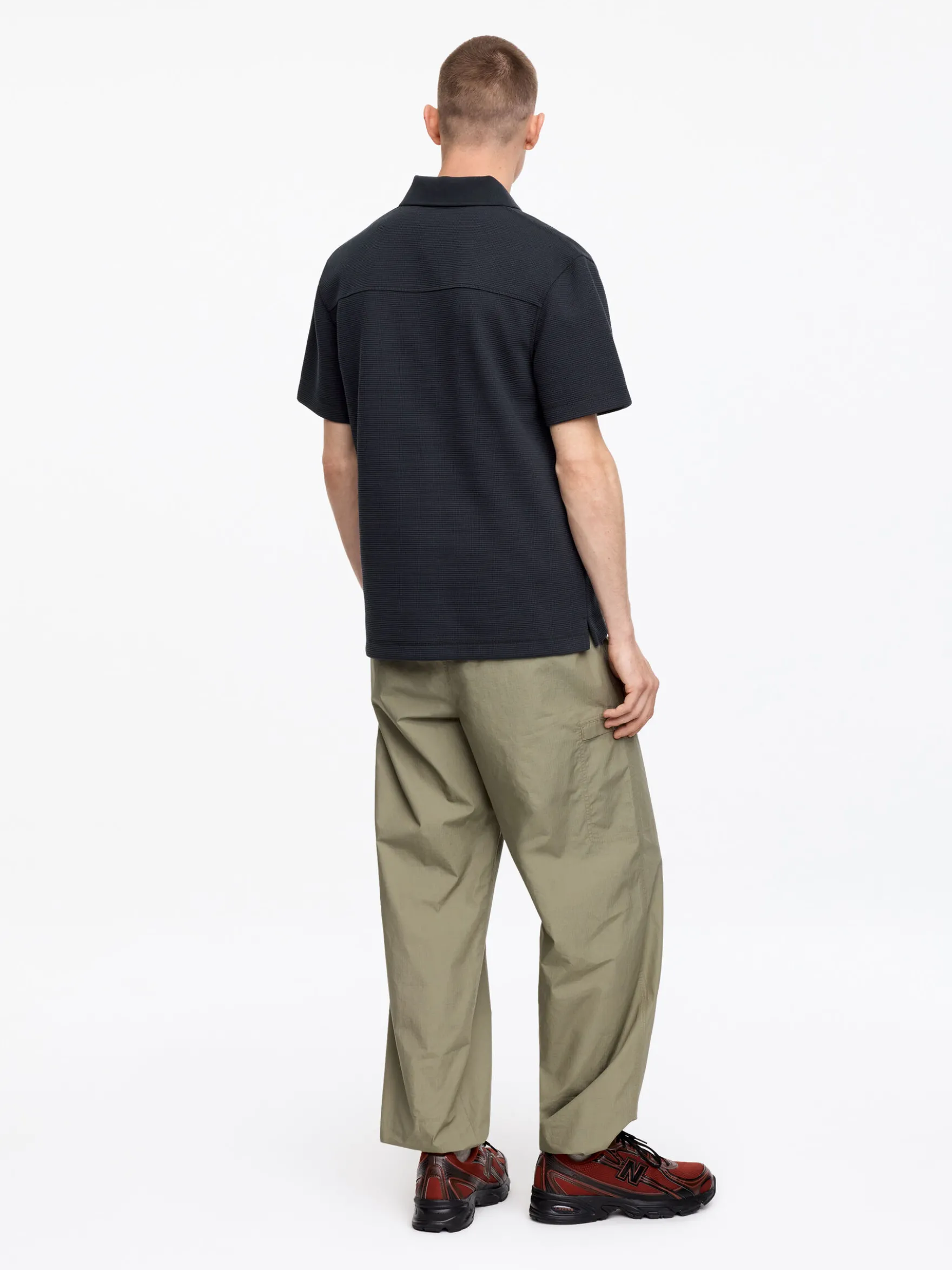 Poloshirt mit Waffelmuster