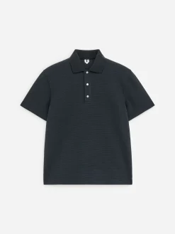 Poloshirt mit Waffelmuster