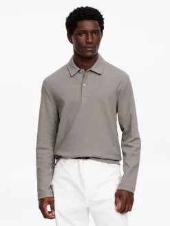 Poloshirt mit Waffelmuster