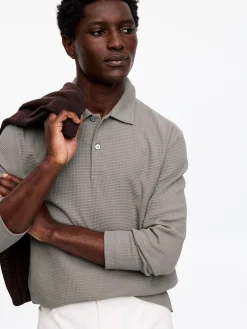 Poloshirt mit Waffelmuster