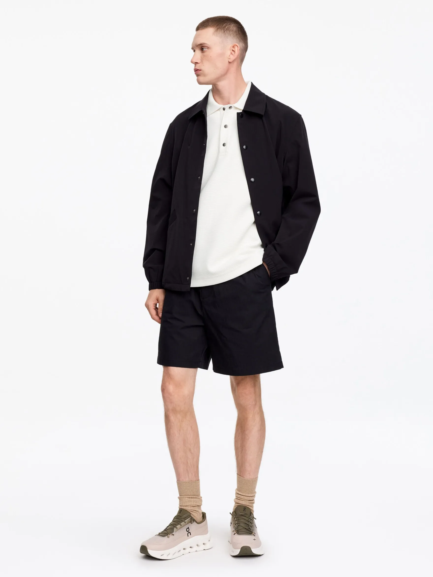 Poloshirt mit Waffelmuster