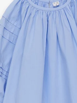 Popeline-Kleid mit Biesen
