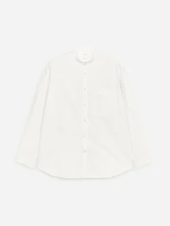 Popeline-Shirt mit Stehkragen