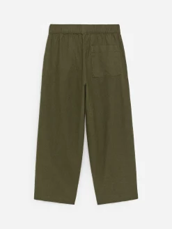 Pull-on-Hose aus Leinenmischung