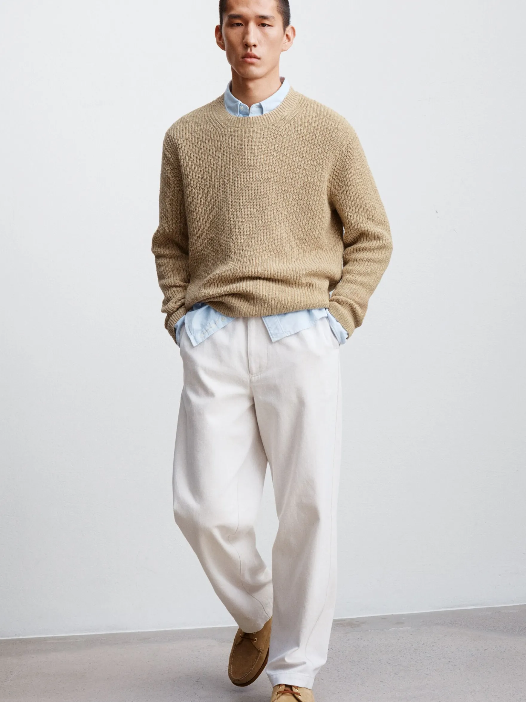 Pullover aus Baumwolle und Leinen