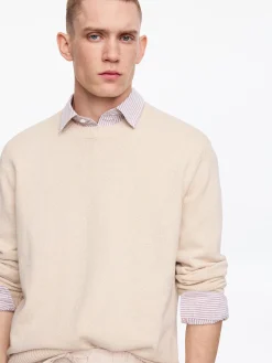 Pullover aus Wolle und Baumwolle
