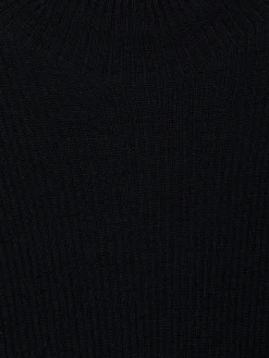 Pullover aus Wolle und Baumwolle mit Stehkragen