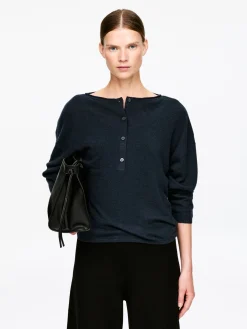Pullover mit U-Boot-Ausschnitt aus reinem Kaschmir