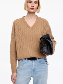 Pullover mit V-Ausschnitt aus reinem Kaschmir
