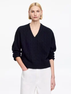 Pullover mit V-Ausschnitt aus reinem Kaschmir
