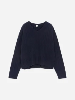 Pullover mit V-Ausschnitt aus reinem Kaschmir