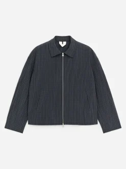 Reißverschlussjacke aus Baumwollmischung