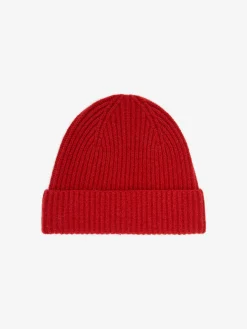 Rippstrick-Beanie aus Wollmischung
