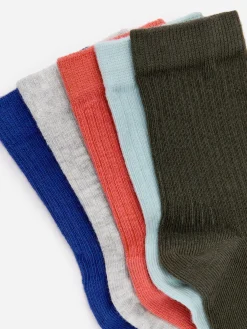 Rippstricksocken, 5er-Pack