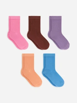 Rippstricksocken, 5er-Pack