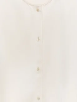 Satinbluse mit voluminösen Ärmeln