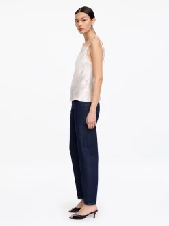 Satintop in Knitteroptik
