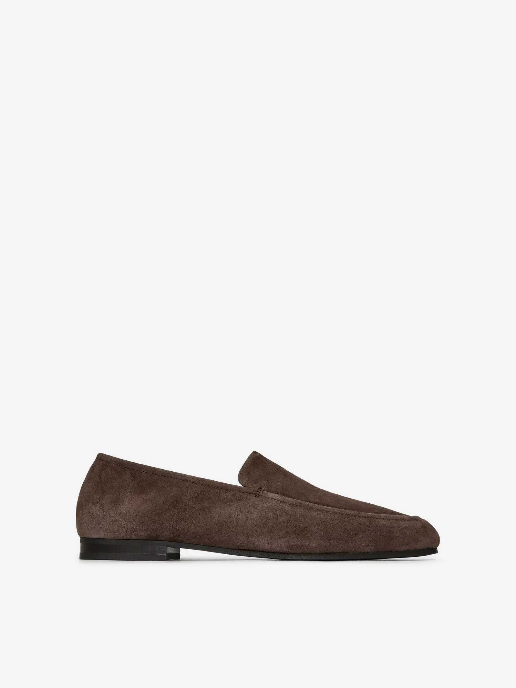 Schmaler Loafer aus Veloursleder