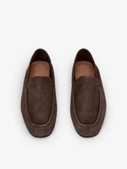 Schmaler Loafer aus Veloursleder