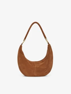 Schultertasche aus Spaltvelours