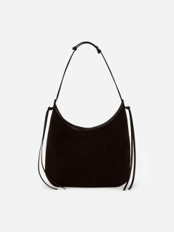 Schultertasche aus Spaltvelours