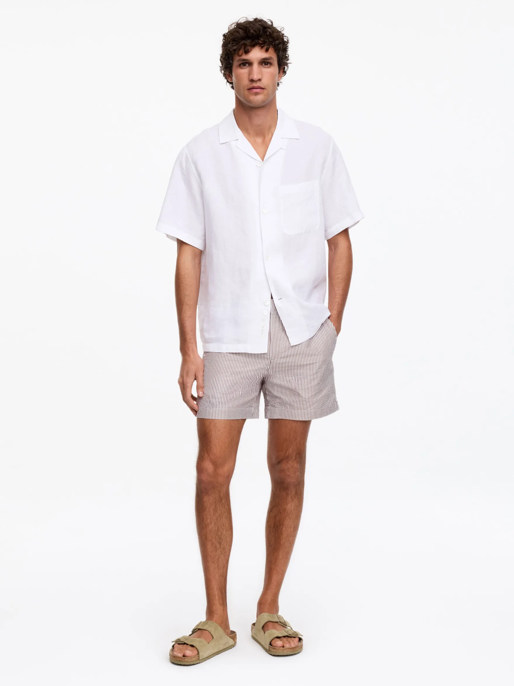 Seersucker-Badeshorts