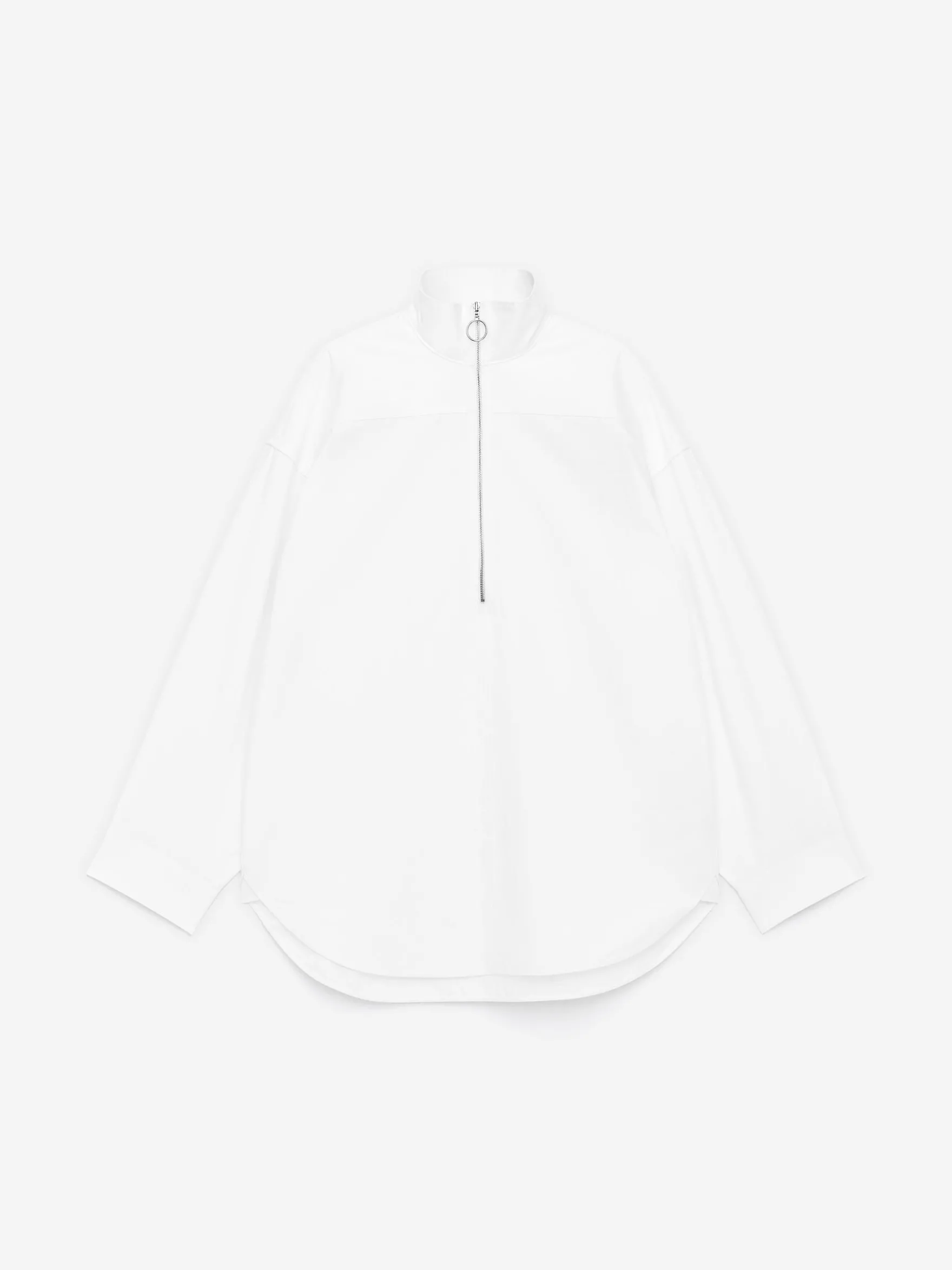 Shirt mit kurzem Reißverschluss