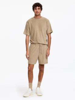 Shorts aus Baumwollfrottee