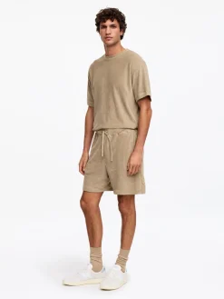 Shorts aus Baumwollfrottee