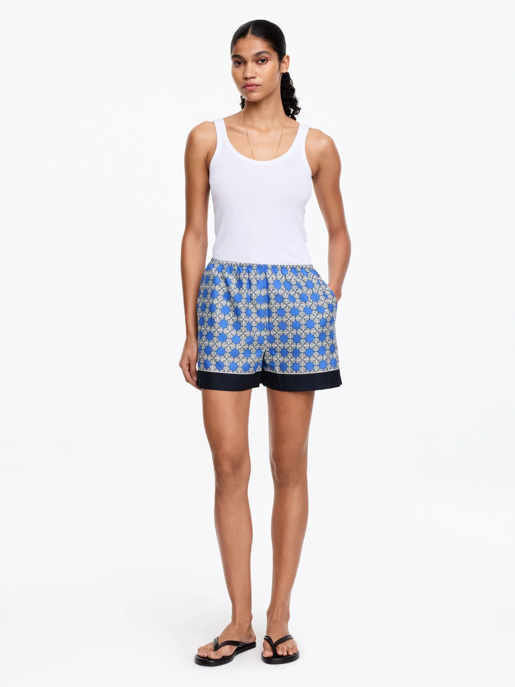 Shorts aus Lyocell-Mischung
