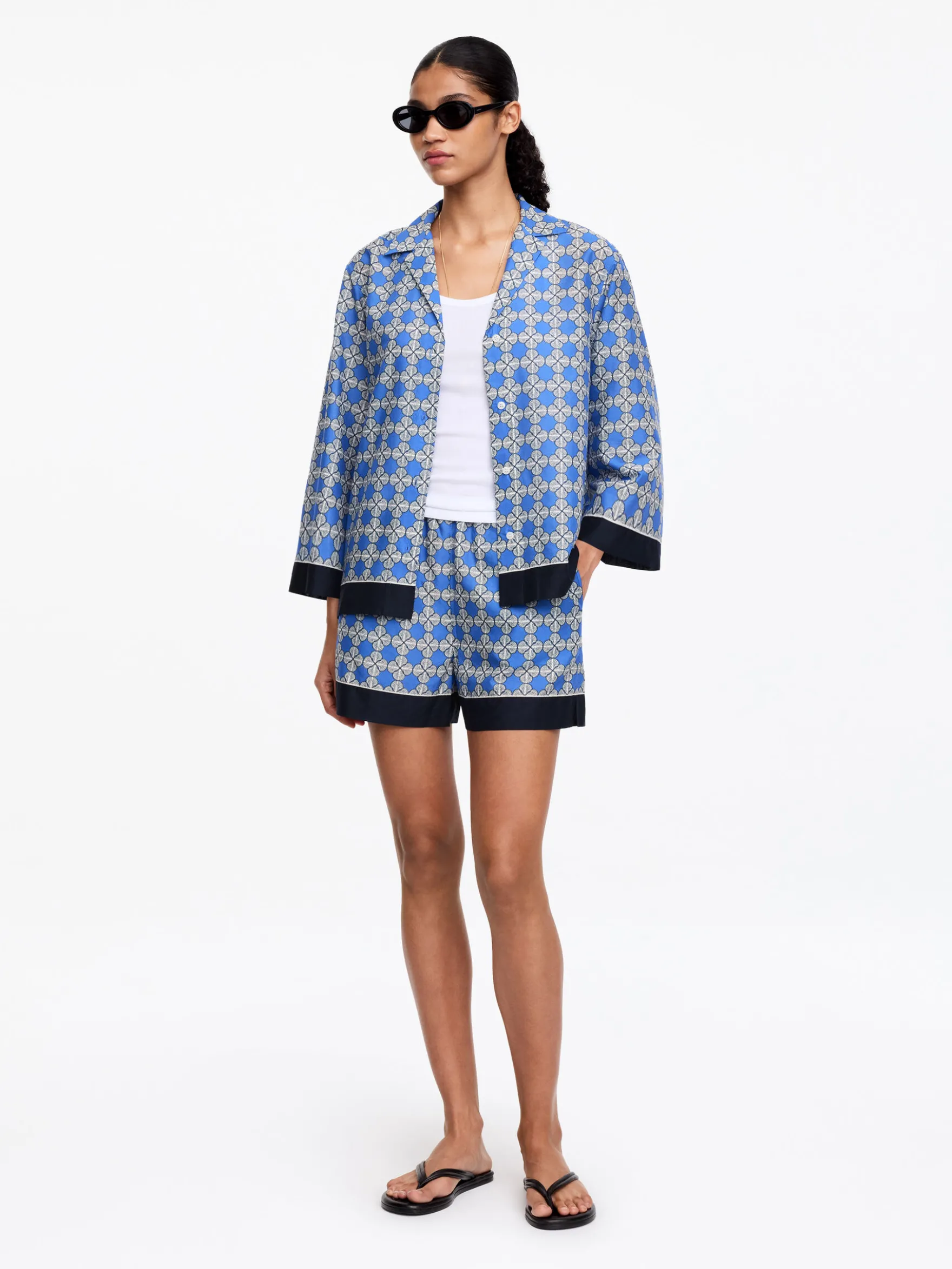 Shorts aus Lyocell-Mischung