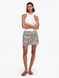 Shorts aus Lyocell-Mischung