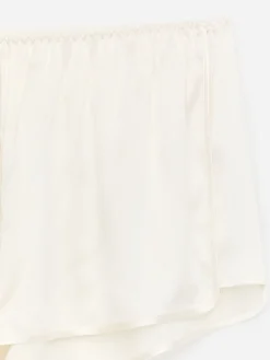 Shorts aus Stretch-Seide