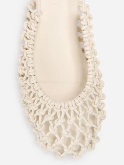 Slingpumps aus gewebtem Leder