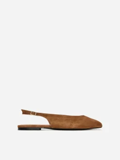 Slingpumps aus Veloursleder