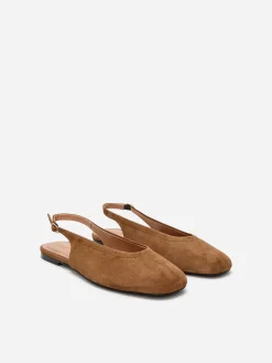 Slingpumps aus Veloursleder