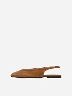Slingpumps aus Veloursleder