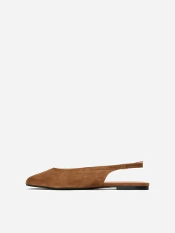 Slingpumps aus Veloursleder