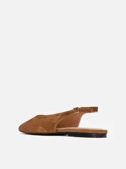 Slingpumps aus Veloursleder