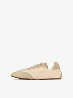 Sneaker aus Spaltvelours und Nylon