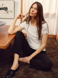 Sportlicher Lederballerina