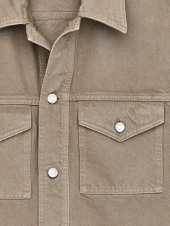 Stückgefärbte Denimjacke