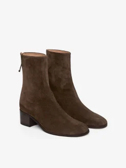 Stiefelette aus Spaltvelours