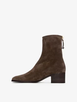 Stiefelette aus Spaltvelours