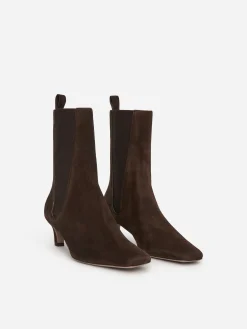 Stiefelette aus Veloursleder