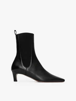 Stiefelette mit eckiger Zehenpartie