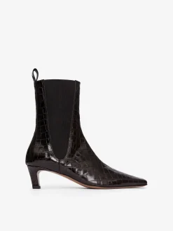 Stiefeletten mit eckiger Zehenpartie