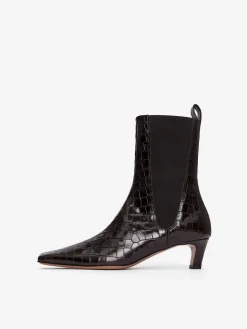Stiefeletten mit eckiger Zehenpartie