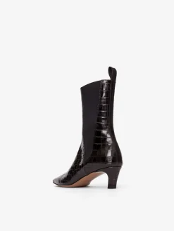 Stiefeletten mit eckiger Zehenpartie