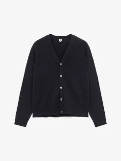 Strickjacke aus Lammwolle mit V-Ausschnitt
